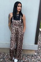 Karli Silky Cheetah Overalls