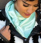 Oversized Western Silky Satin Wild Rag Scarf’s