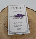 Handmade Birthday Stone Natural Stone Bracelet with Card