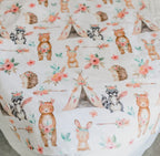 Baby & Toddler Minky Blanket - Woodland Tribe Pink