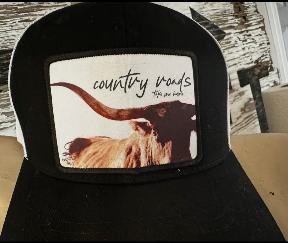 Country Roads Take Me Home Longhorn Hat