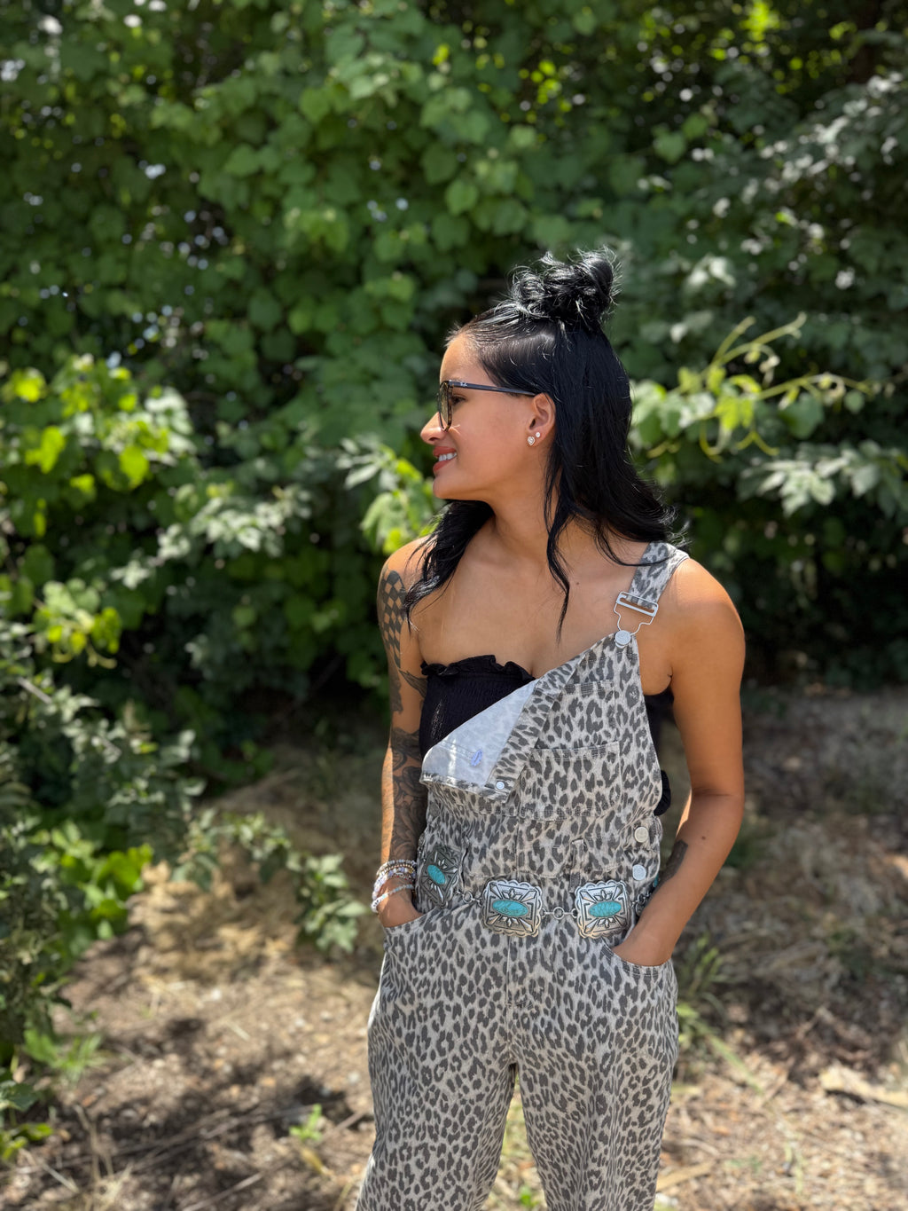 Dahlia Cheetah Overalls