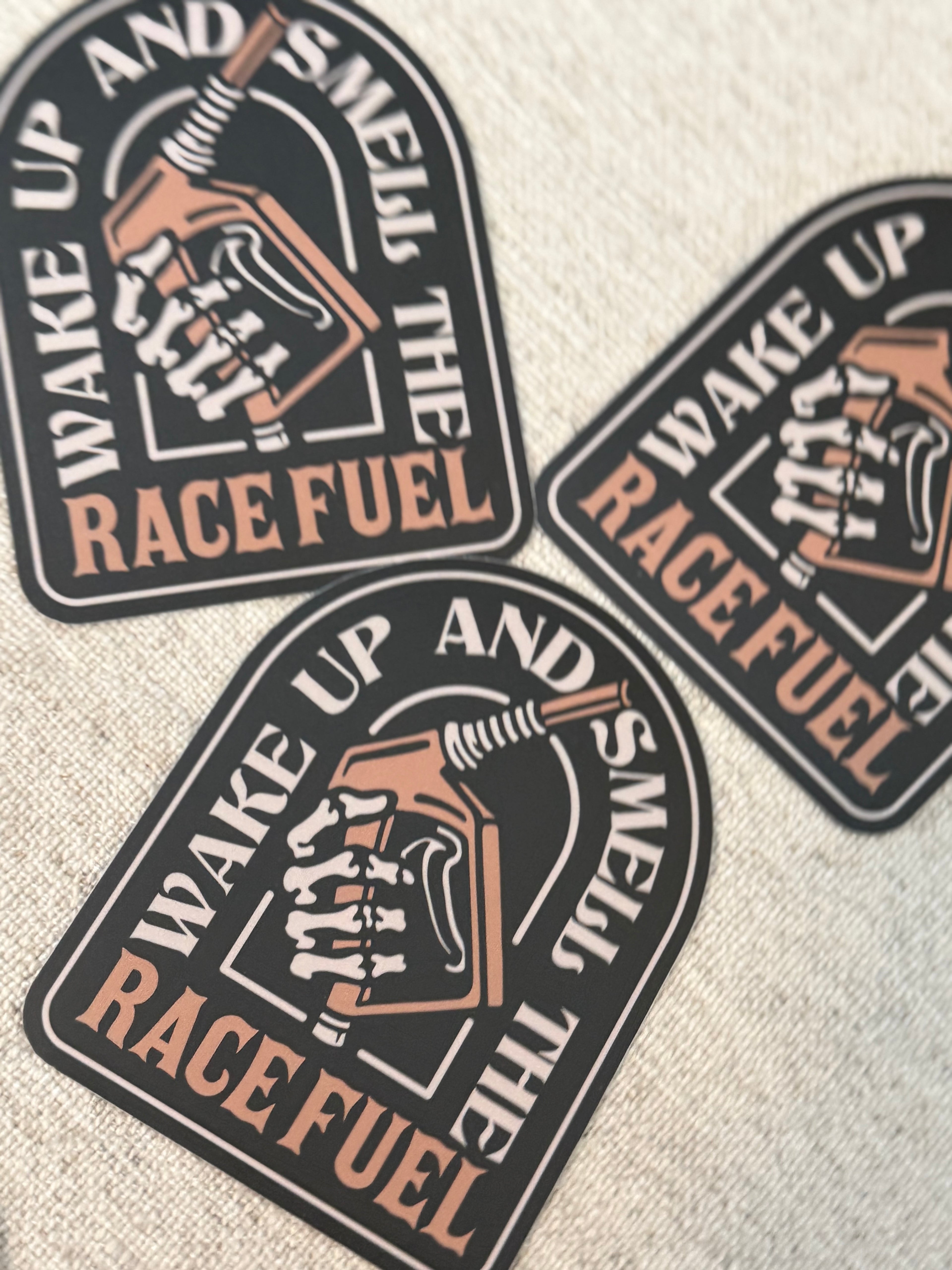 Wake Up And Smell The Race Fuel Sticker