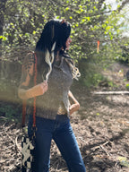 Western Leopard Print Slim Denim Vest