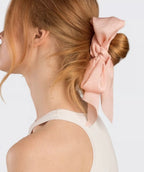 Satin Bow Scarf Scrunchies- Blush/Mauve