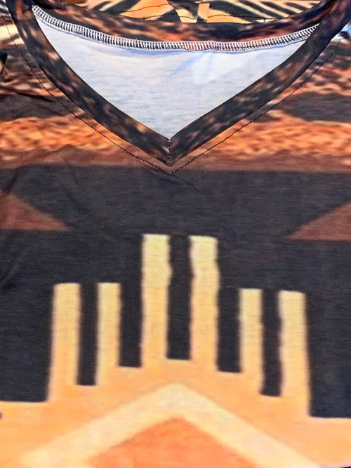 Aztec Western Print Tank Top