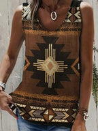 Aztec Western Print Tank Top