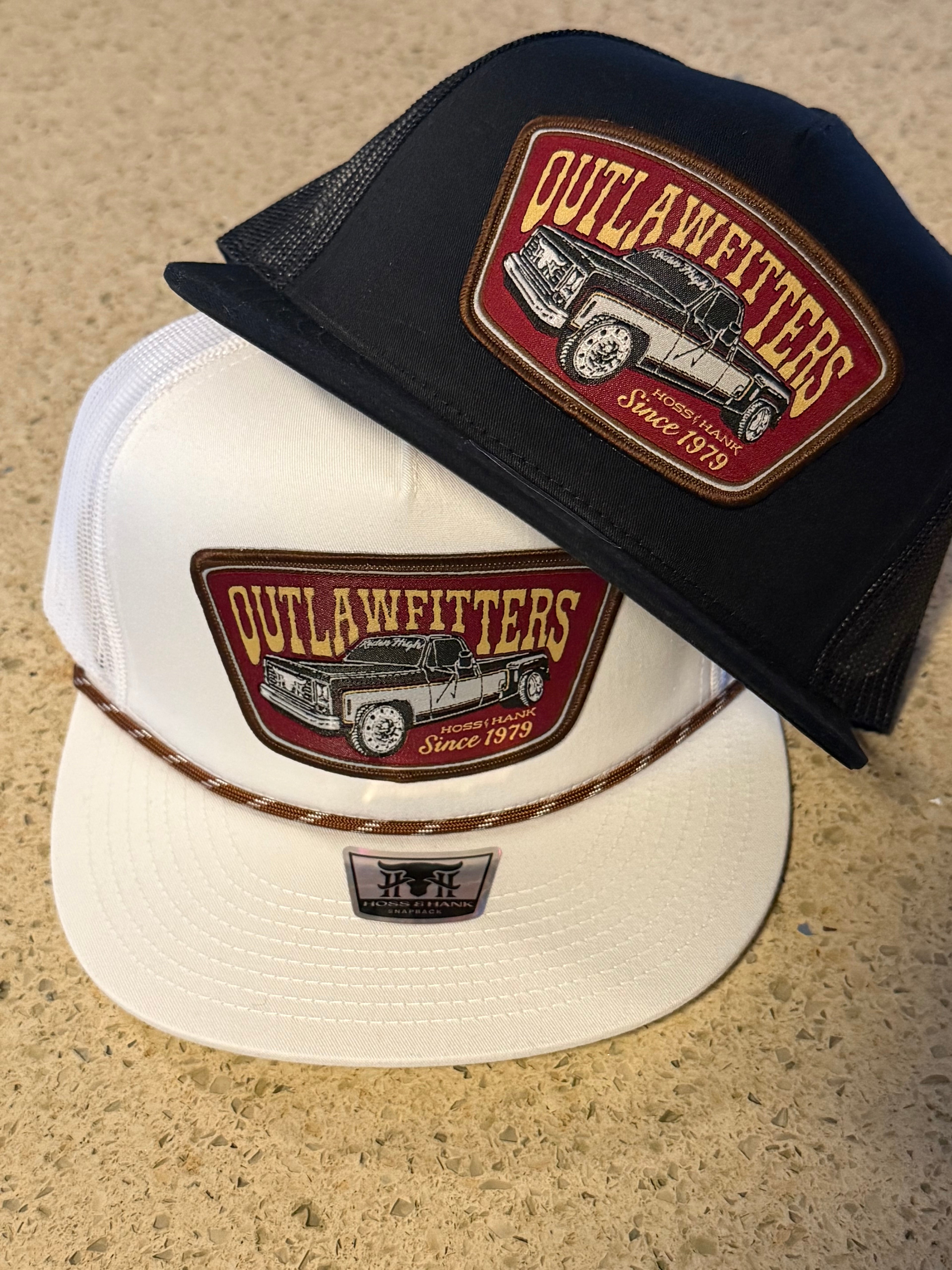 Ridge And Holler “Straight Pipes Black” Squarebody Flat Bill Hat