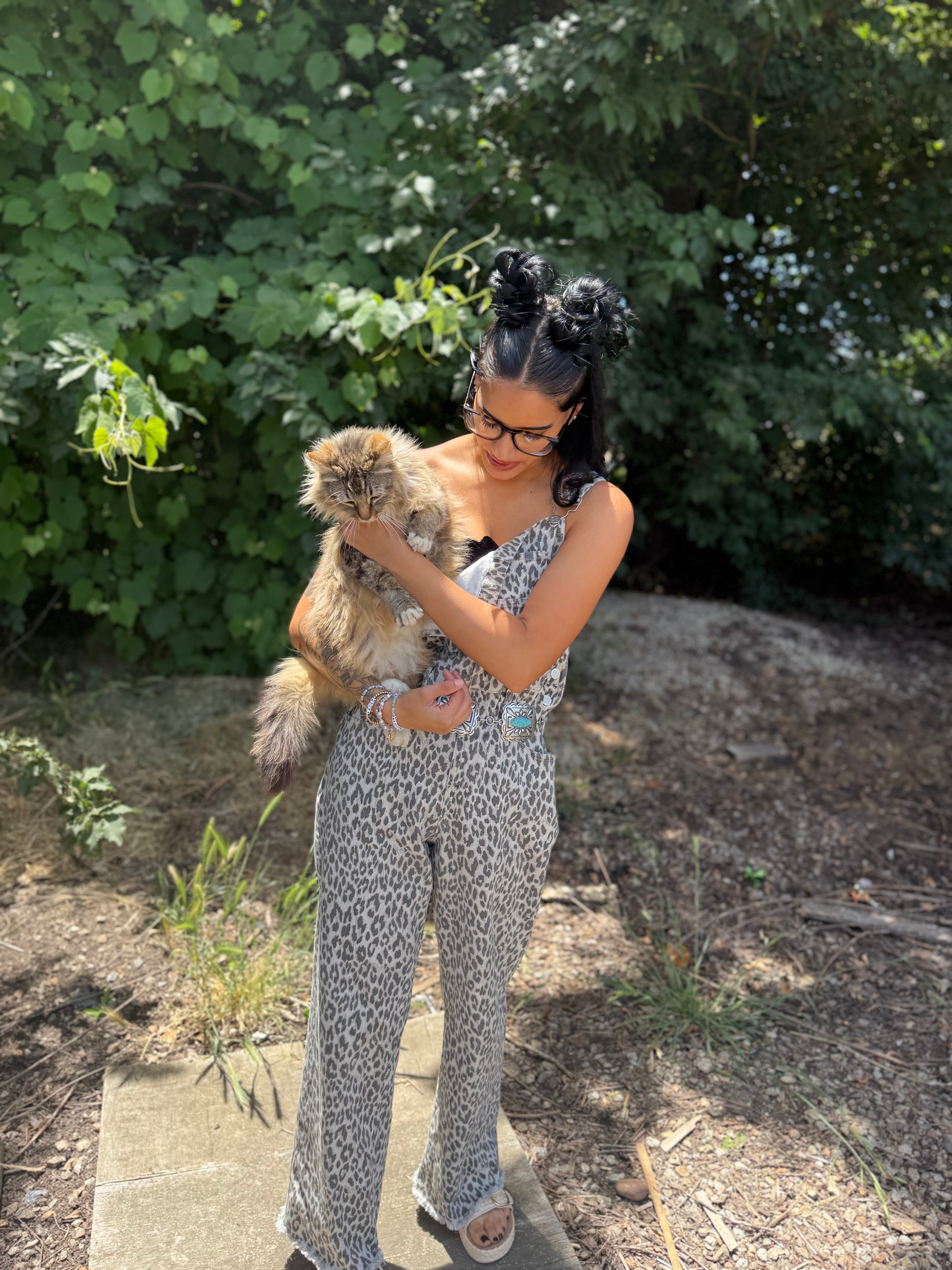Dahlia Cheetah Overalls