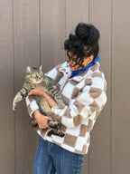 The Dylan: Checkered Sherpa Jacket