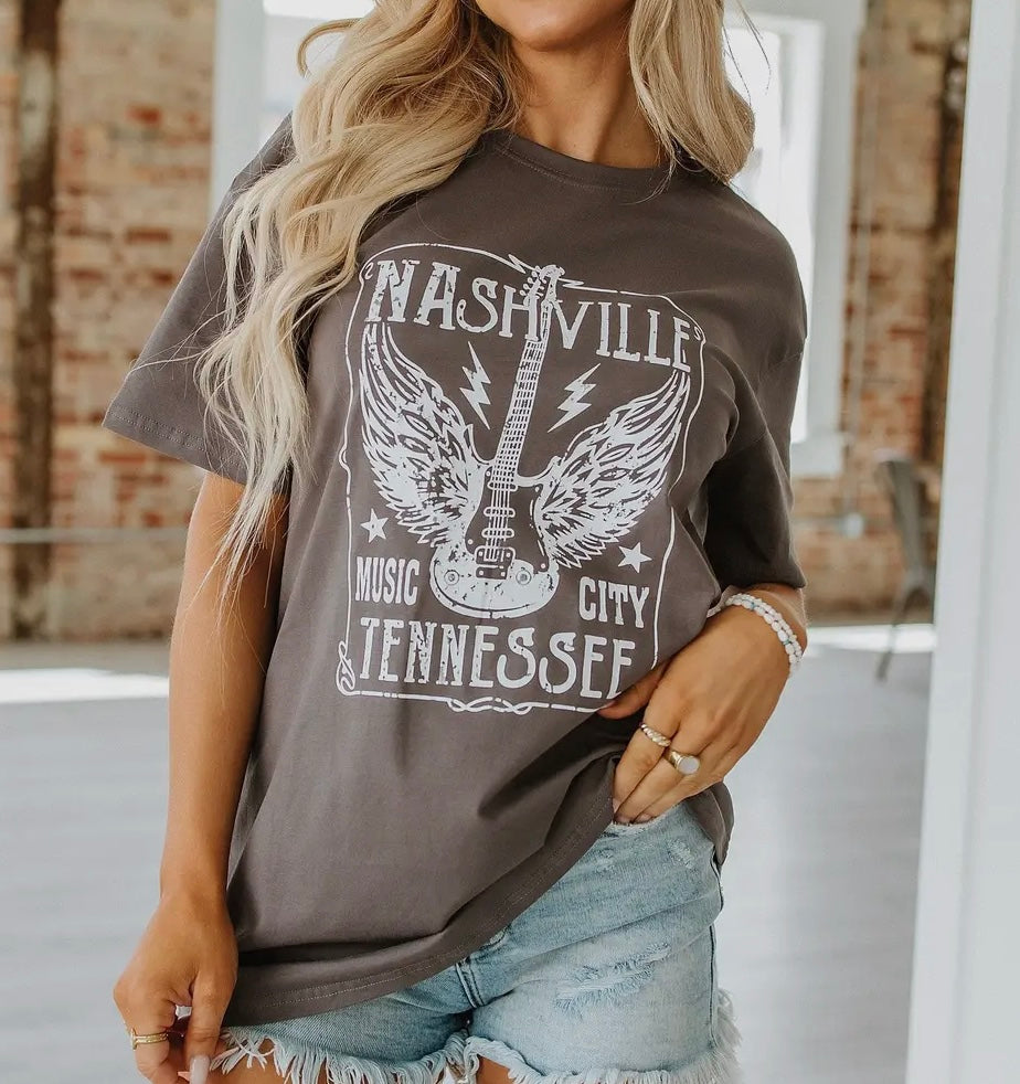Nashville Band Oversized Graphic Tee