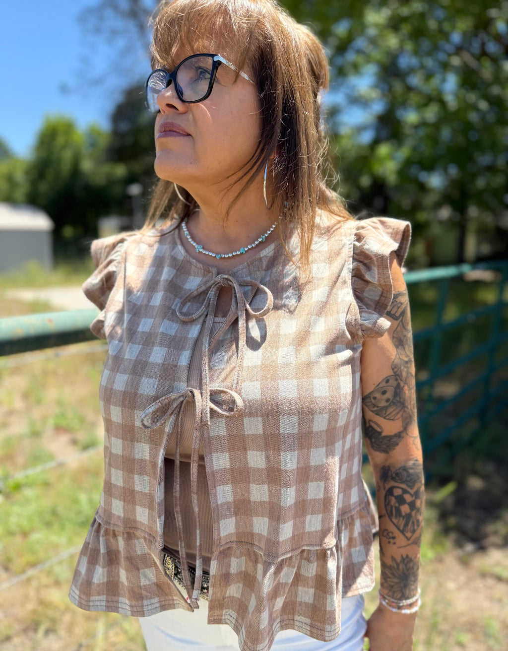 Molly Tie Front Soft Denim Vest
