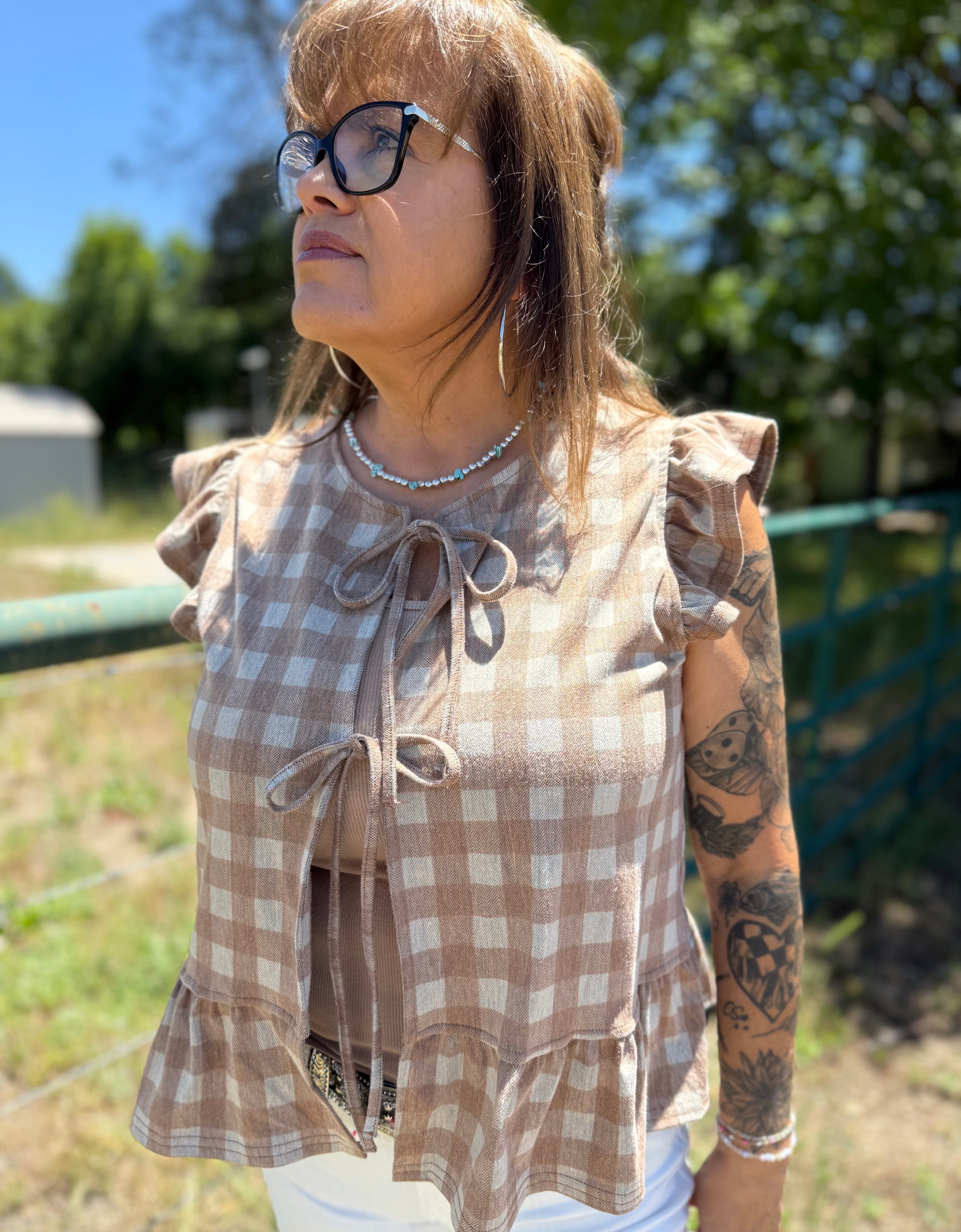 Molly Tie Front Soft Denim Vest