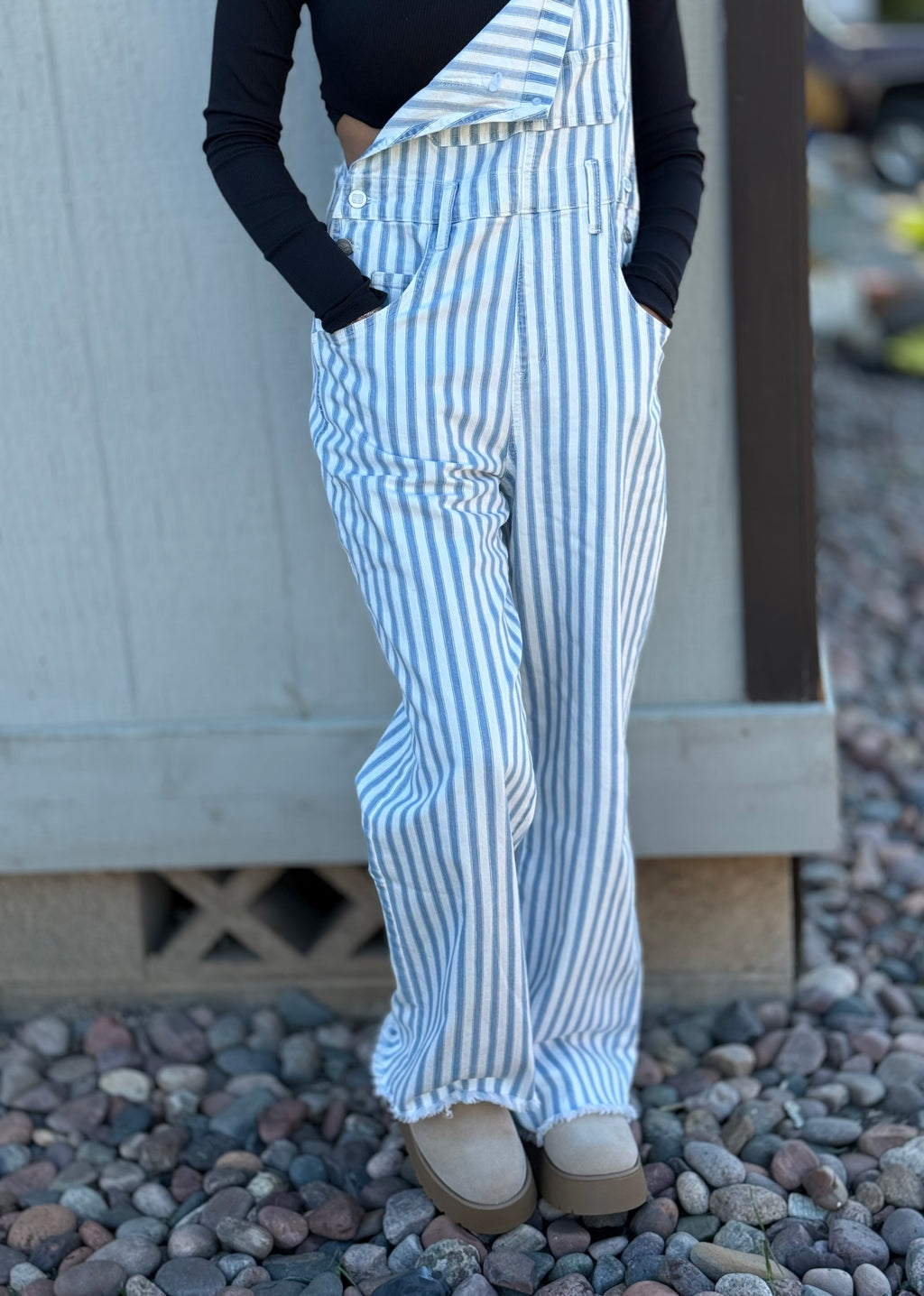 Dahlia Stripe Overalls