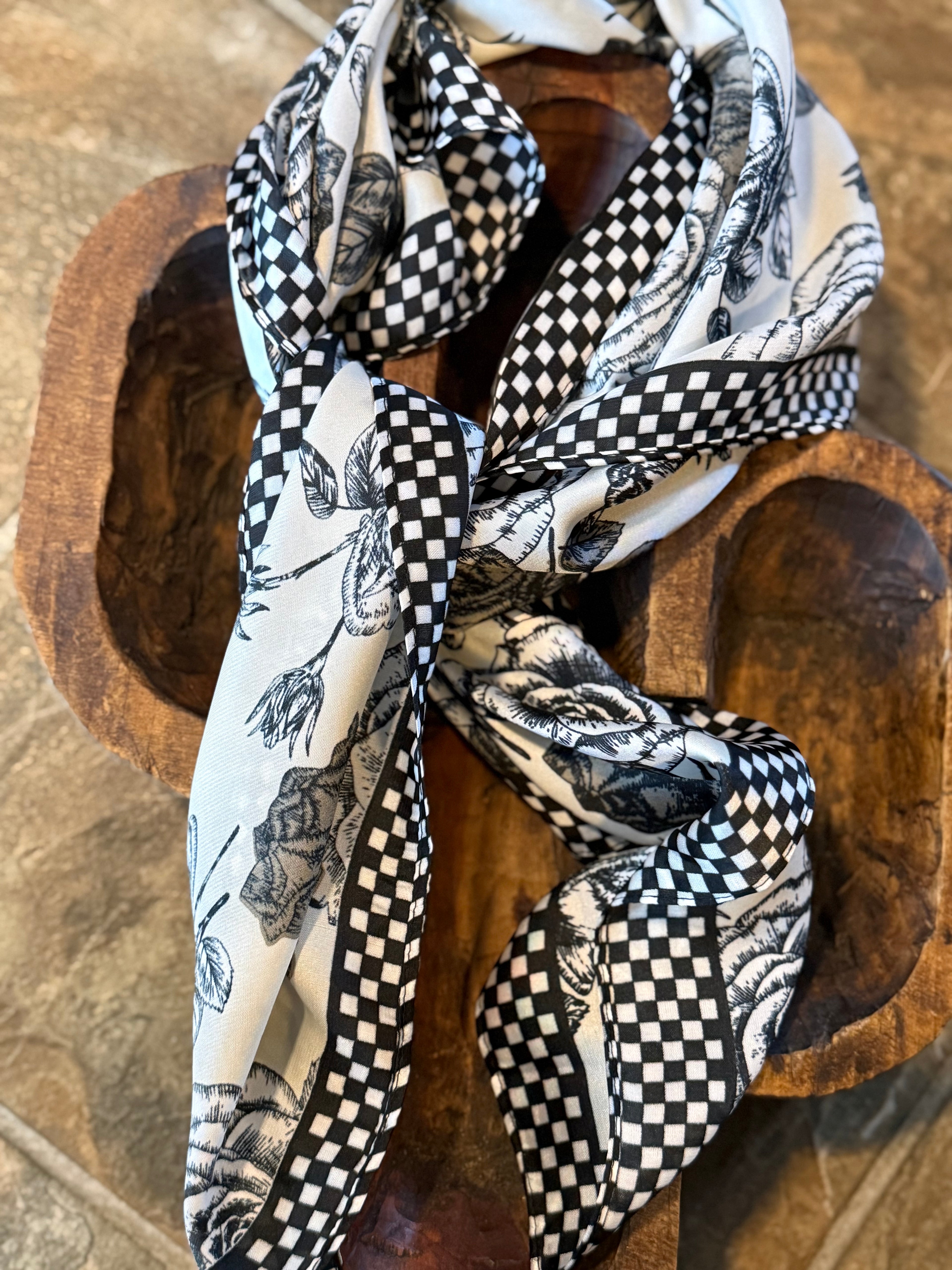 Stockman Wild Rag “Checked In Rose”