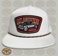 Ridge And Holler “Straight Pipes White” Squarebody Flat Bill Hat