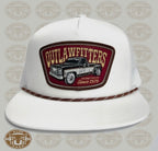Ridge And Holler “Straight Pipes White” Squarebody Flat Bill Hat