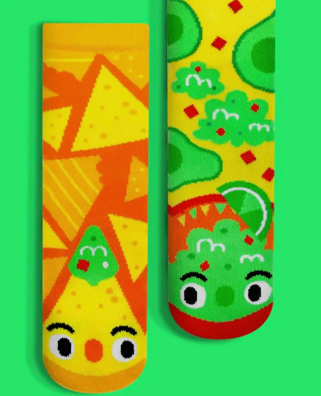 Chips & Guac Mismatched Adult Socks