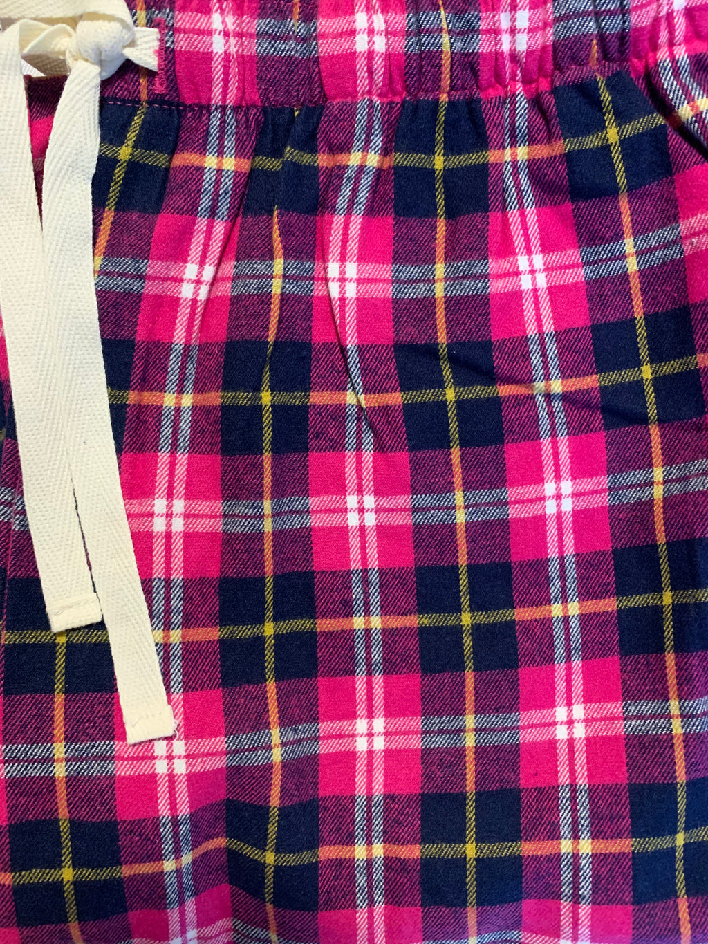 Plaid Lounge Pants with Pockets”Fuchsia”