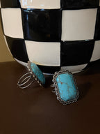 Western Style Turquoise Stone Adjustable Ring