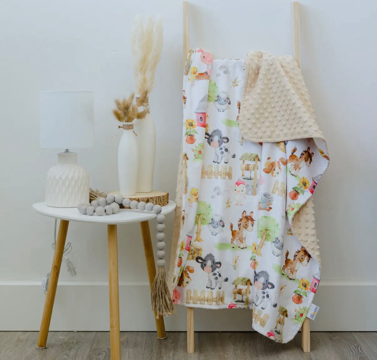 Baby & Toddler Minky Blanket - Farm Animals