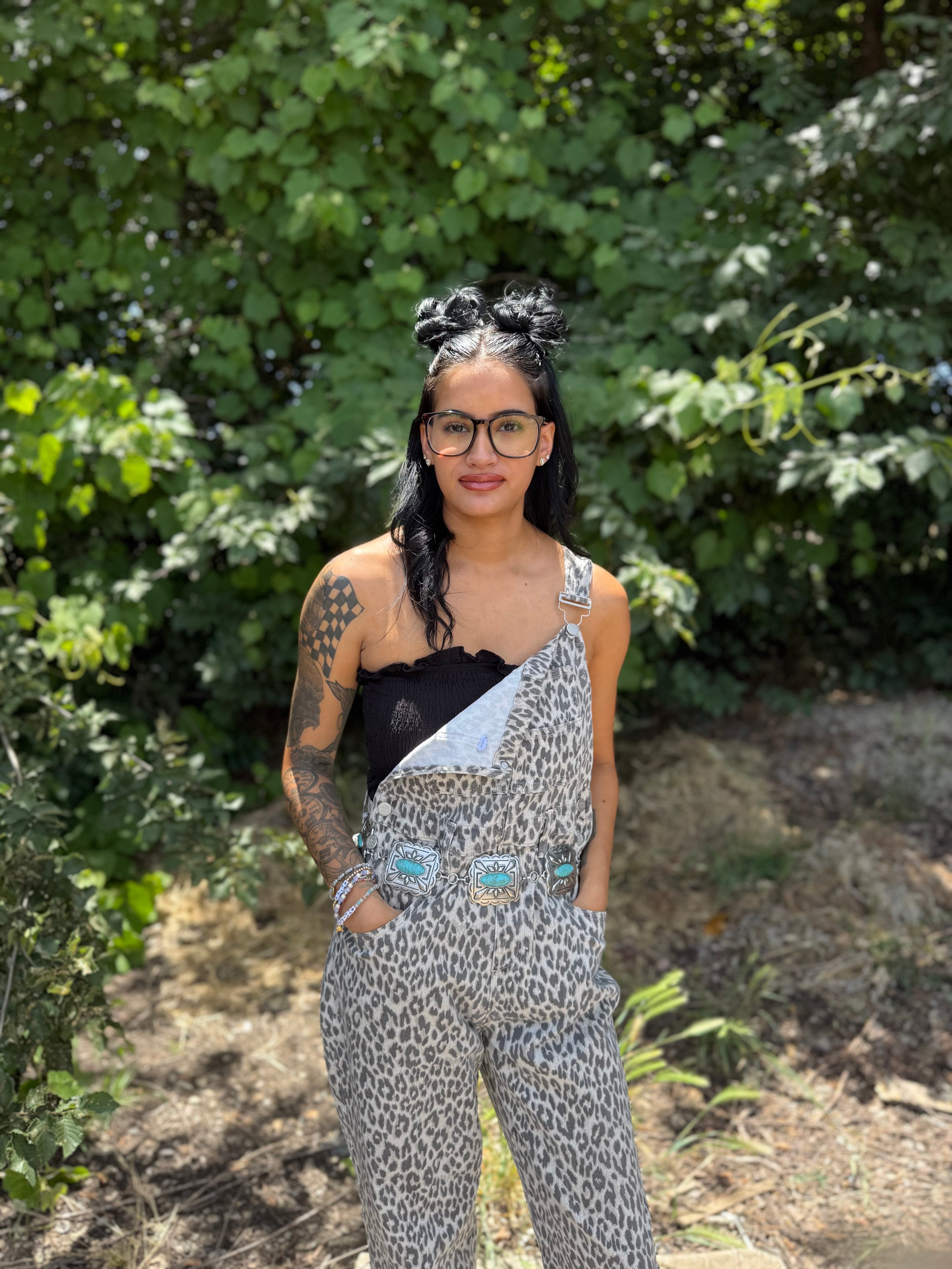 Dahlia Cheetah Overalls