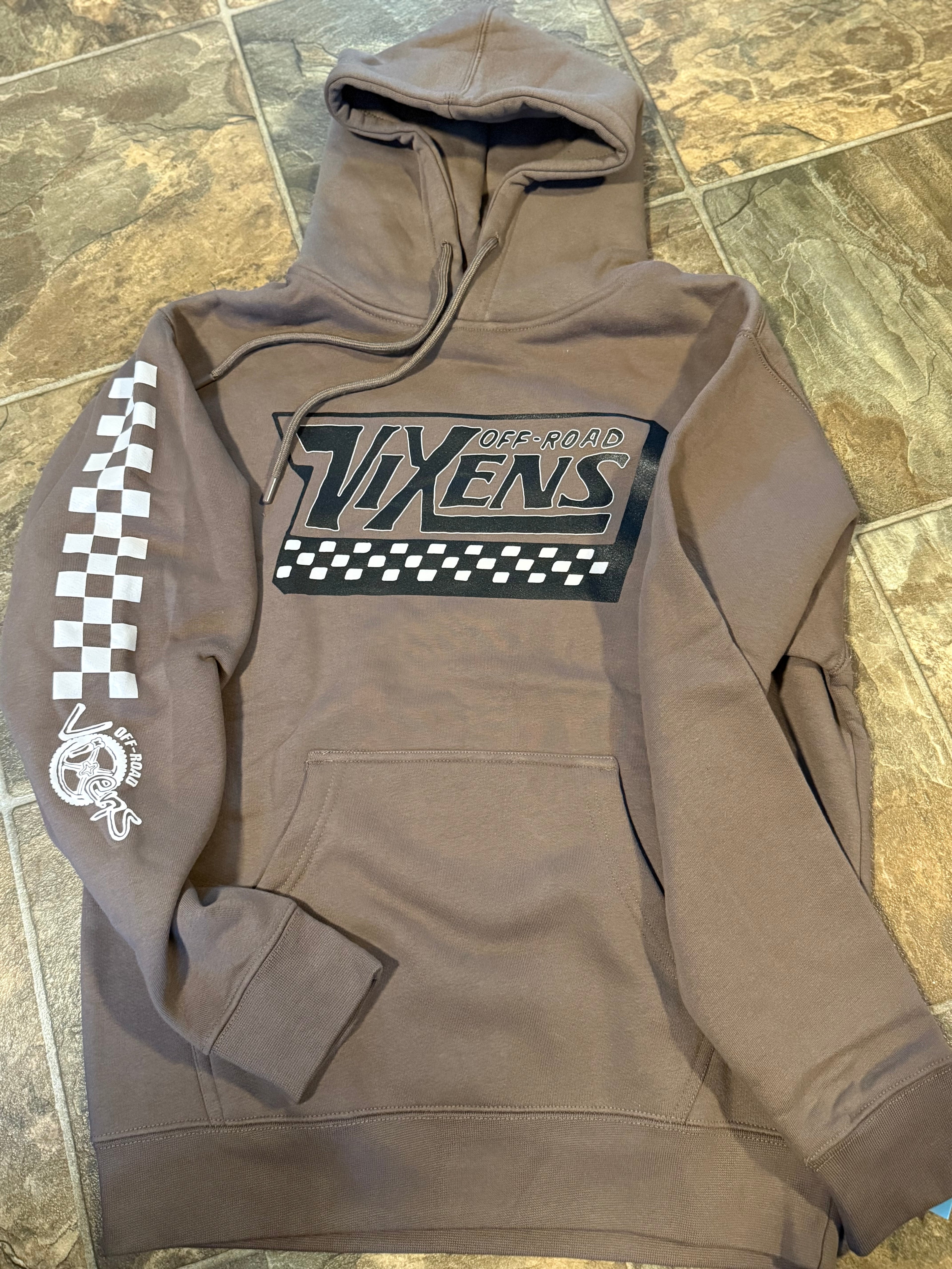 Off The Wall, Off Road Vixens Heavy Weight Hoodie “Brown”