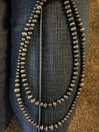 Western 2 Layer Navajo Style Pearl Necklace