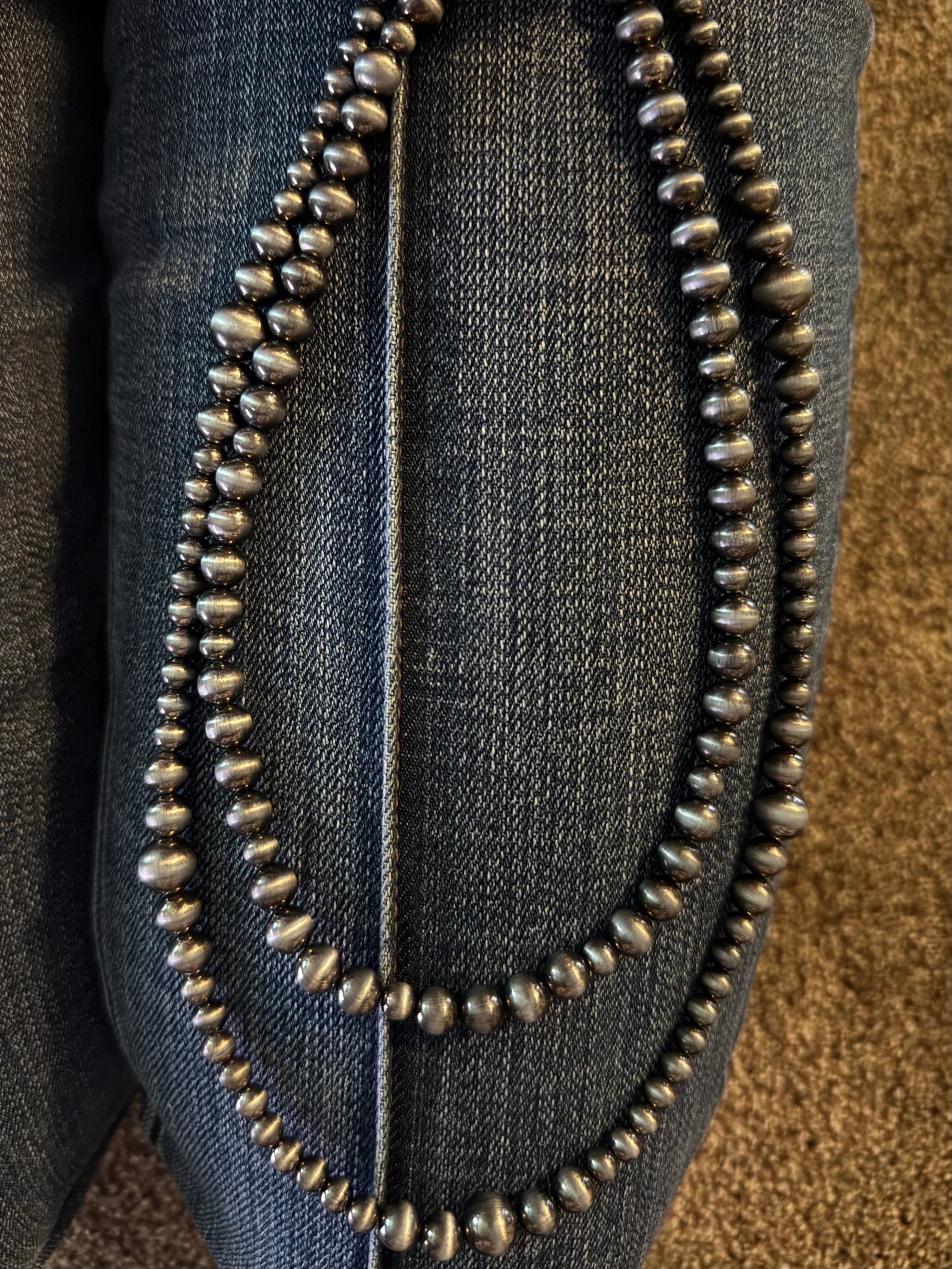 Western 2 Layer Navajo Style Pearl Necklace