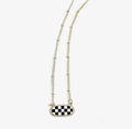 Checkered  Necklace “Gold”