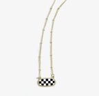 Checkered  Necklace “Gold”