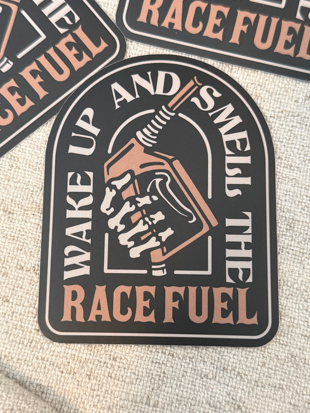 Wake Up And Smell The Race Fuel Sticker