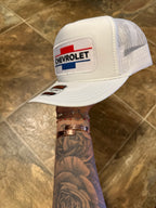 Chevy Classic Curved Bill Patch Hat “White”