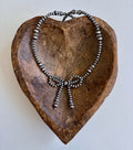 Western Navajo Style Bead Coquette Bow Necklace