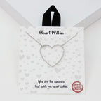Silver Hollow Heart
Pendant Necklace