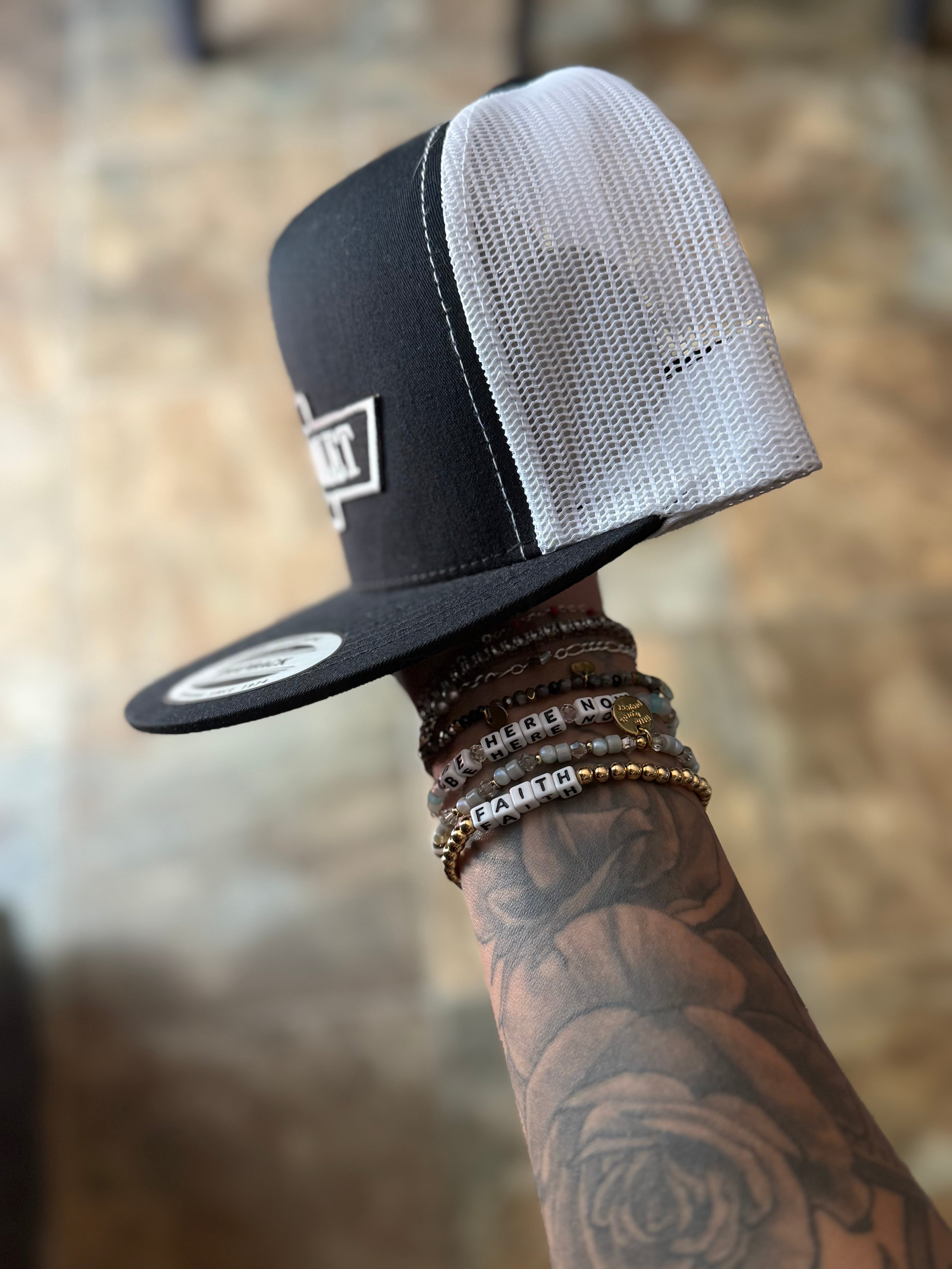 Vintage Chevy Black/White Flatbill SnapBack