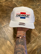 Chevy Classic Curved Bill Patch Hat “White”