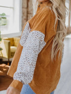 Mavis Leopard Patchwork Corduroy Jacket