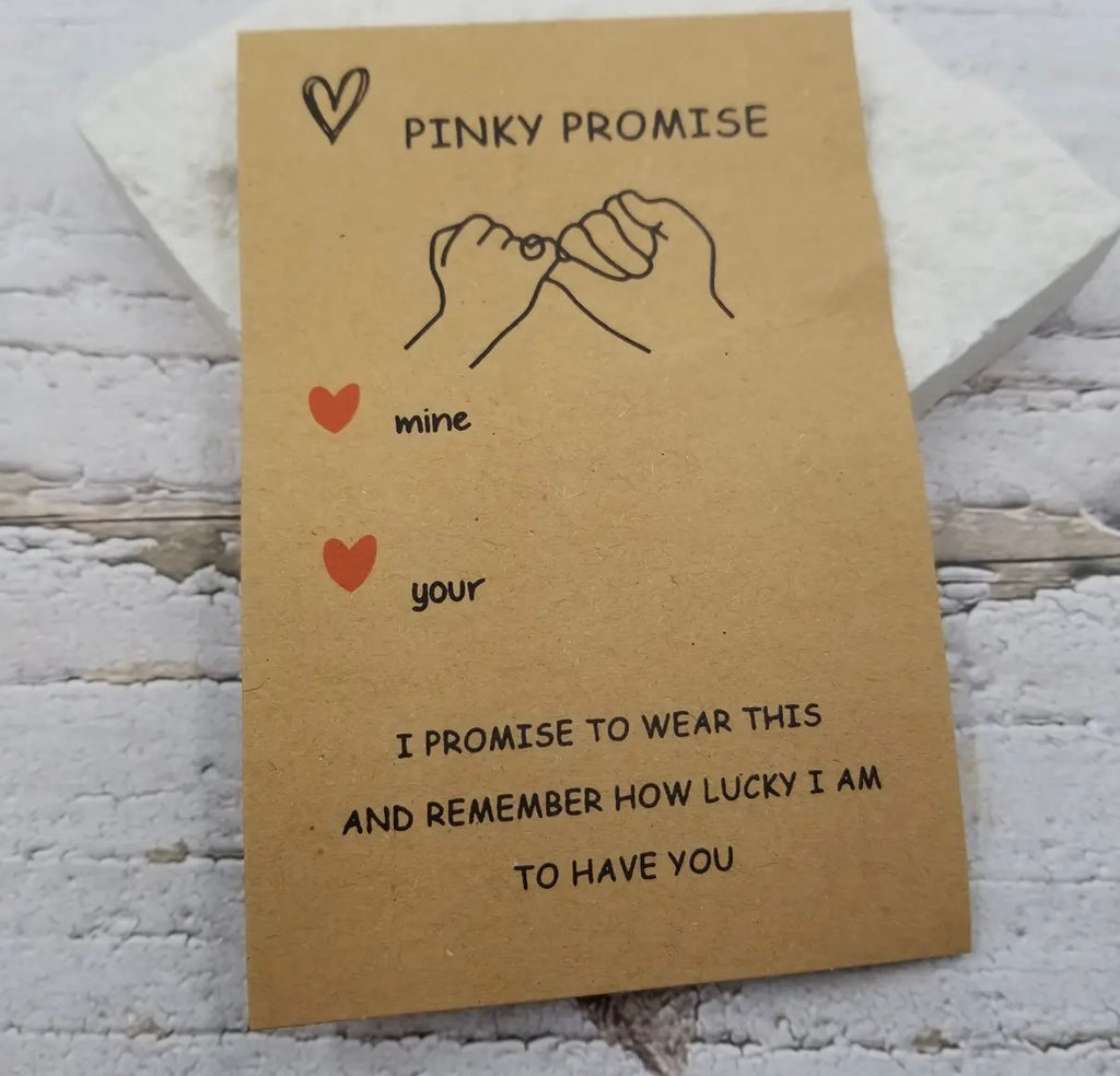 Heart Clay Heishi Valentine Bracelet Set of 2 with Card