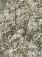 Checkered  Necklace “Gold”