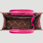 Wrangler southwestern print crossbody canvas tote hot pink