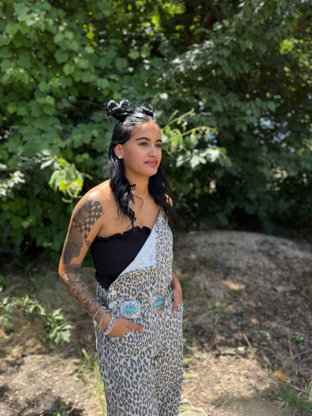 Dahlia Cheetah Overalls