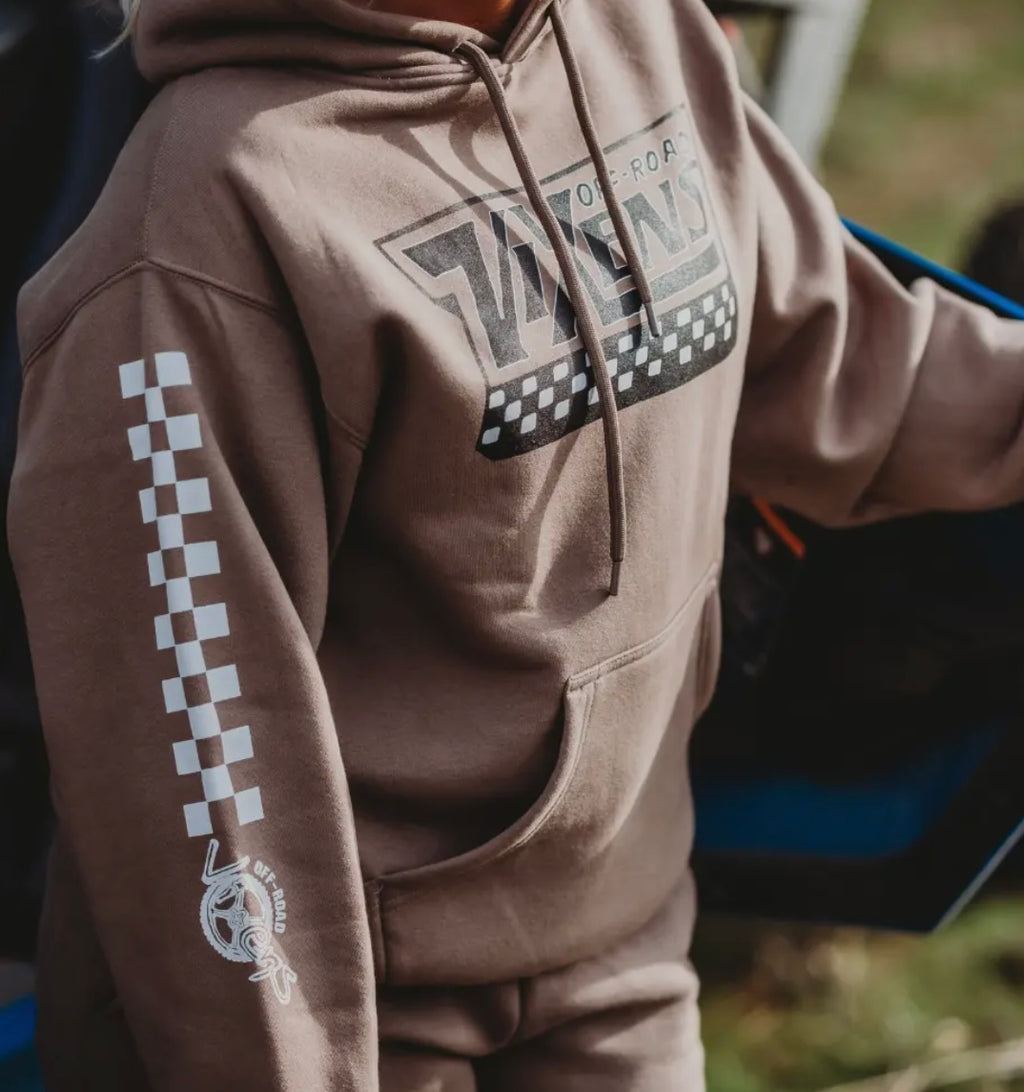 Off The Wall, Off Road Vixens Heavy Weight Hoodie “Brown”