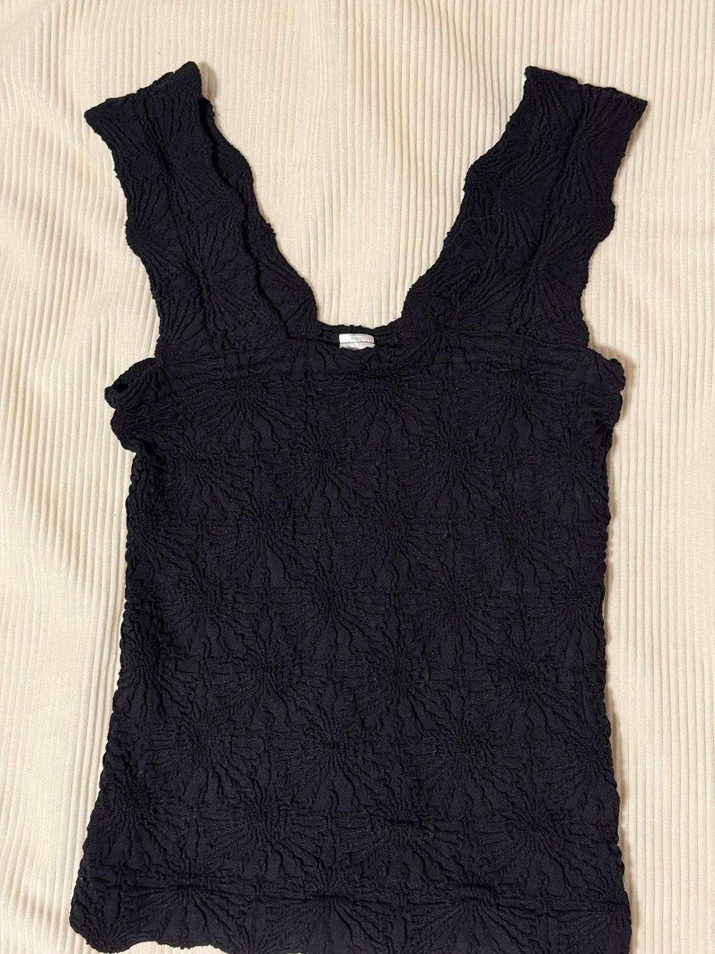 Flowers Jacquard Fitted Tank