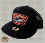 Ridge And Holler “Straight Pipes Black” Squarebody Flat Bill Hat