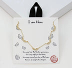 Gold-Dipped Angel Wings Station Necklace