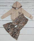 Kids Deer Jacket Camo Printed Set