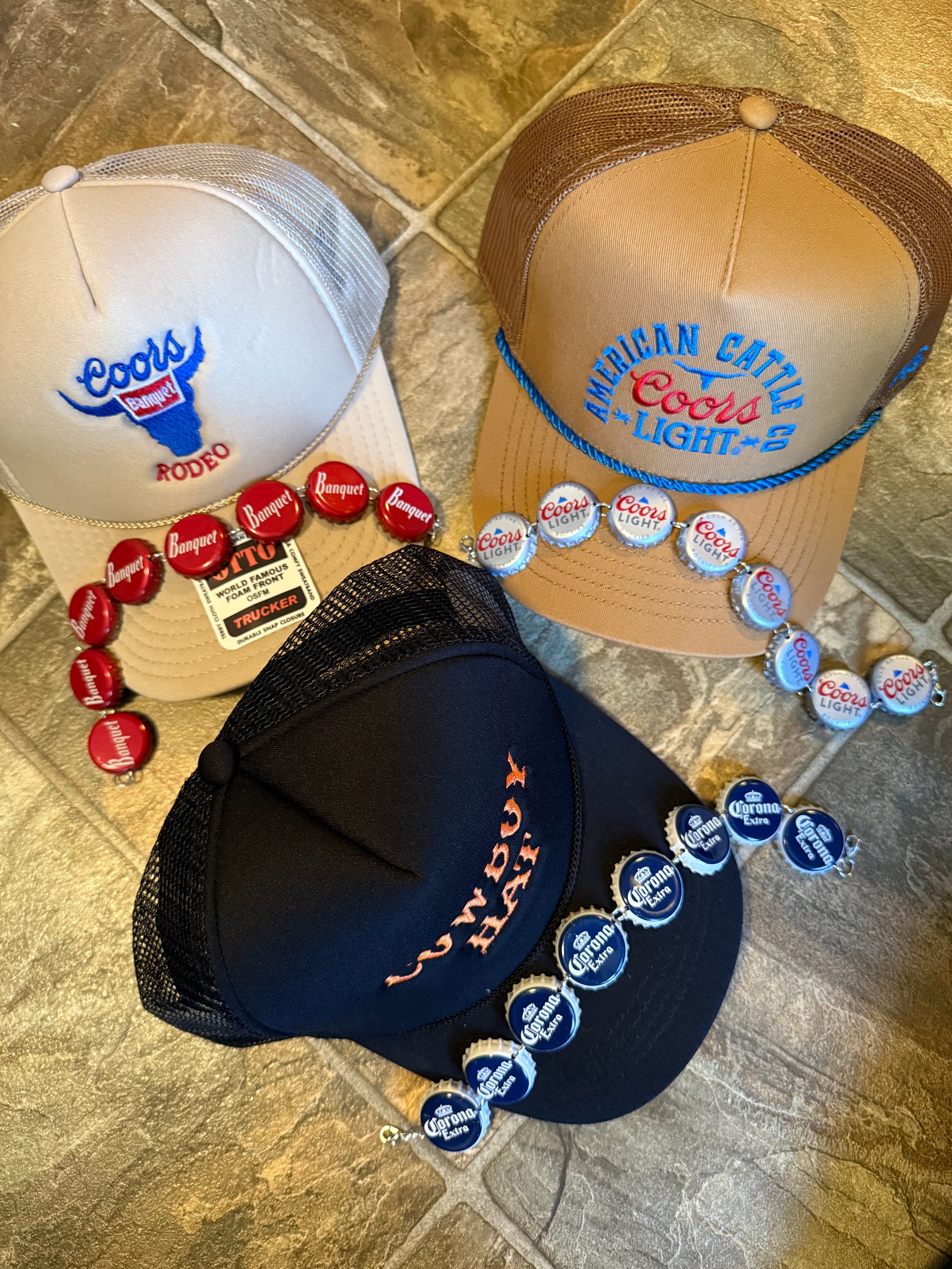 Beer Bottle Top Hat Chains