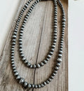 Western 2 Layer Navajo Style Pearl Necklace