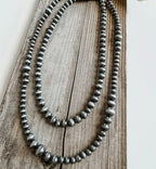 Western 2 Layer Navajo Style Pearl Necklace